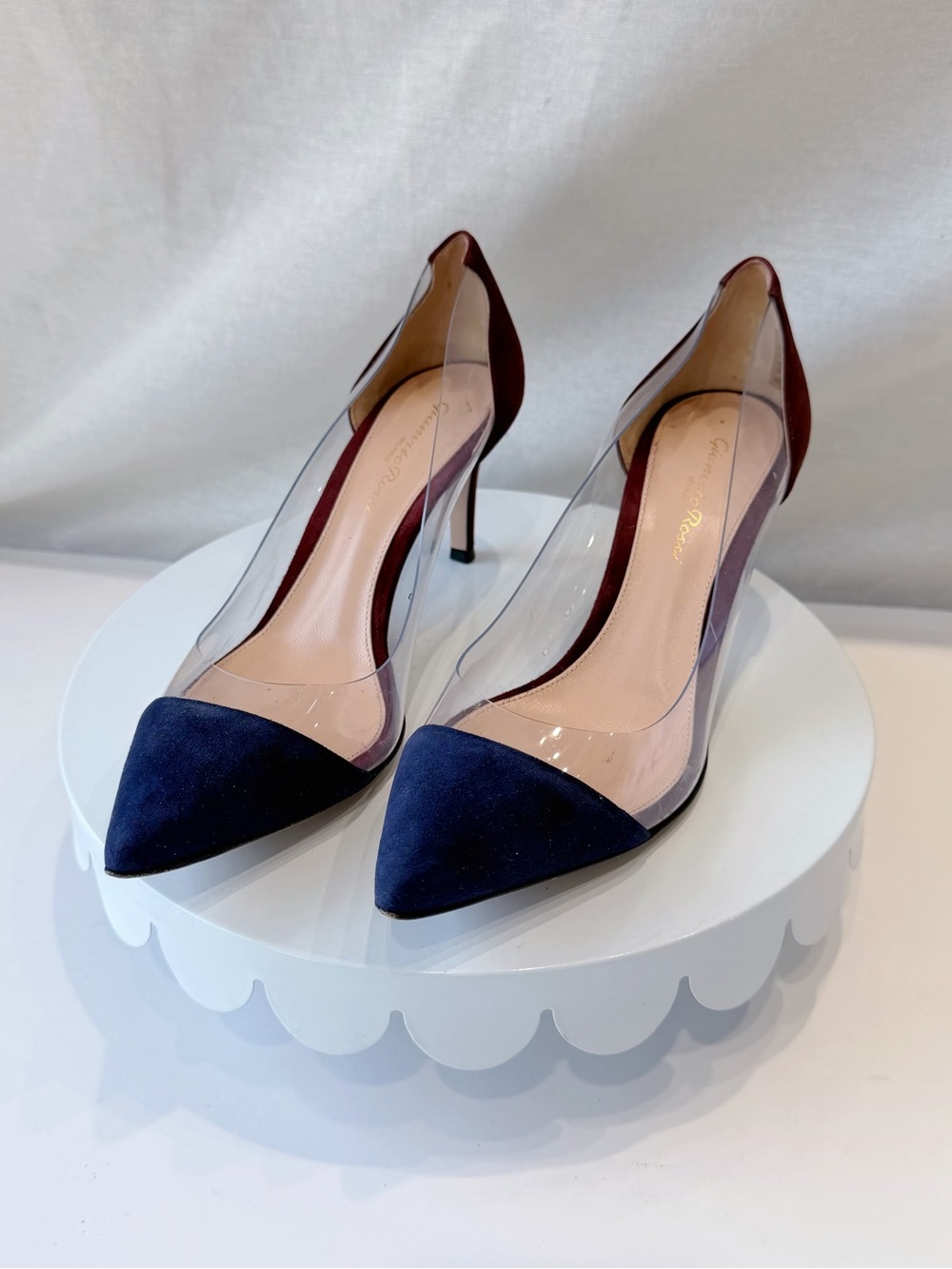 Gianvito Rossi Suede And PVC Pumps